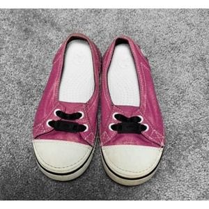 Crocs Metallic Pink Skimmer Shoes size 13c